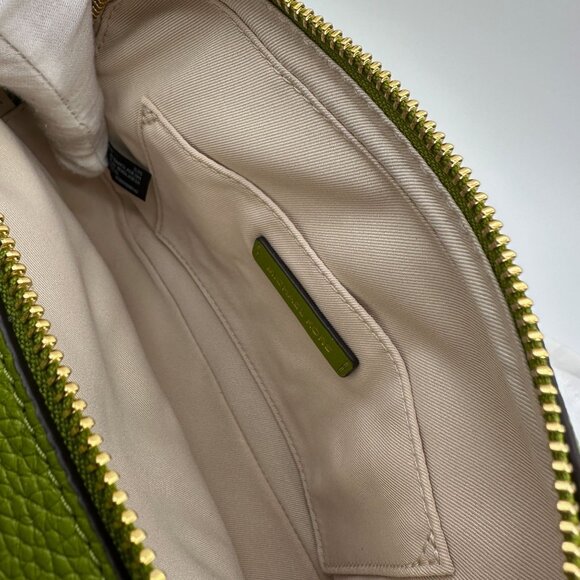 Michael Kors Bryant Med Leather Double Zip Chain Camera Crossbody Meadow Green - Picture 8 of 16